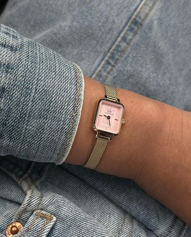  DANIEL WELLINGTON - Đồng hồ nữ Quadro Mini Evergold Blush 18.2mm 