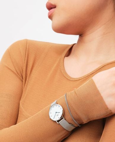  DANIEL WELLINGTON - Đồng hồ nữ Petite Roman Numerals Sterling 28mm 