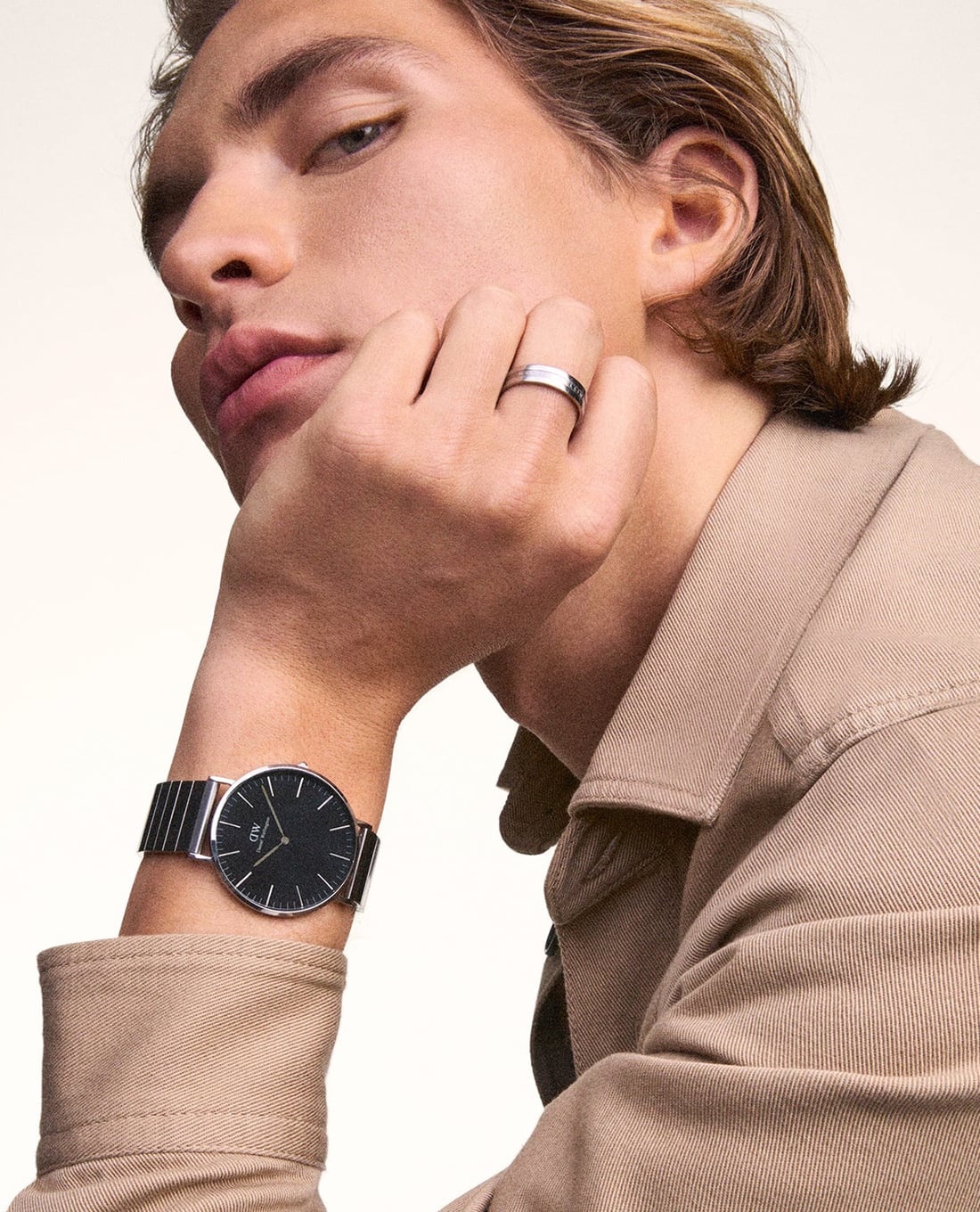 DANIEL WELLINGTON - Đồng hồ nam Classic Piano Link Onyx 40mm