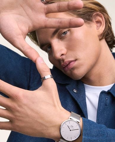  DANIEL WELLINGTON - Đồng hồ nam Classic Piano Link Silver Unitone 40mm 