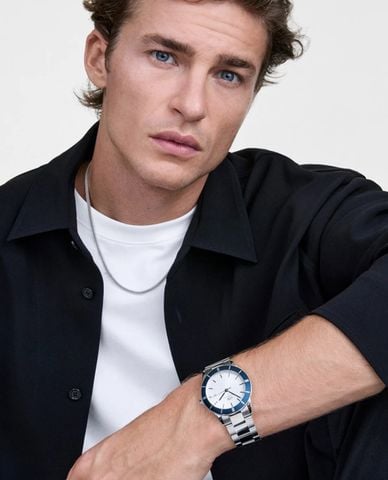  DANIEL WELLINGTON - Đồng hồ nam Iconic Paradigma Link Blue Bezel 40mm 