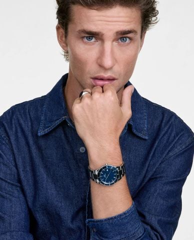  DANIEL WELLINGTON - Đồng hồ nam Iconic Paradigma Link Blue Enamel 40mm 