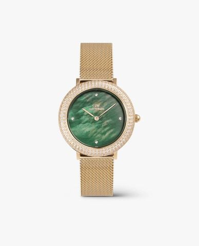  DANIEL WELLINGTON - Đồng hồ nữ Crystalline Bezel Evergold Green 32mm 