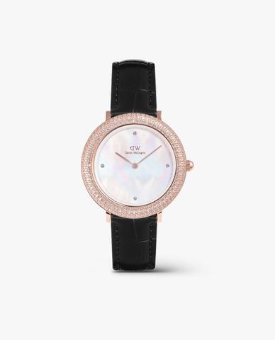  DANIEL WELLINGTON - Đồng hồ nữ Crystalline Bezel Black Croc 32mm 