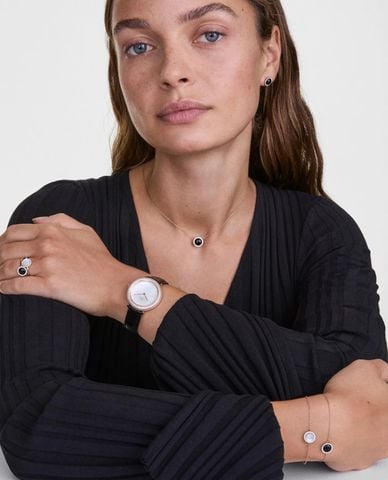  DANIEL WELLINGTON - Đồng hồ nữ Crystalline Bezel Black Croc 32mm 