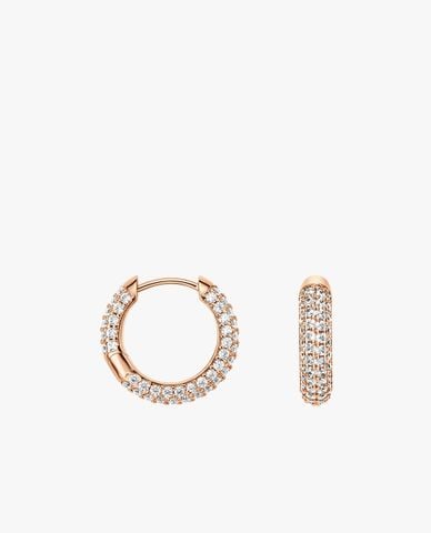  DANIEL WELLINGTON - Khuyên tai nữ dáng tròn đính đá Pavé Crystal 