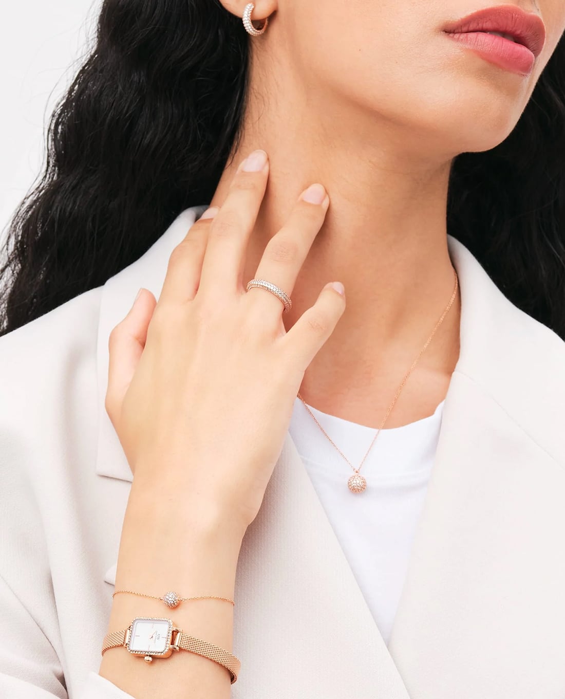 DANIEL WELLINGTON - Nhẫn nữ bản vừa sang trọng Pavé Crystal