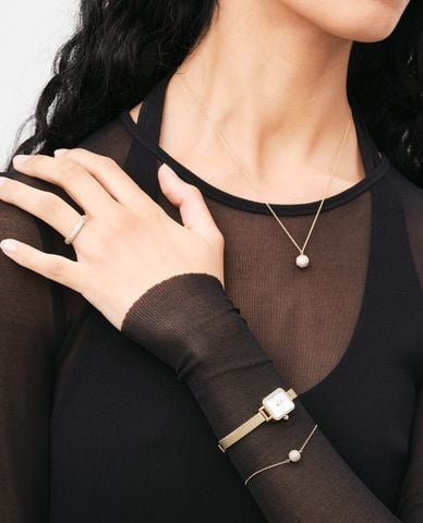  DANIEL WELLINGTON - Nhẫn nữ bản vừa đính đá Pavé Crystal 