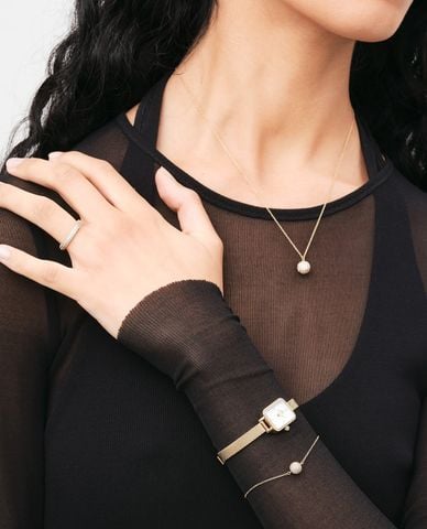  DANIEL WELLINGTON - Nhẫn nữ bản vừa đính đá Pavé Crystal 