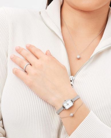  DANIEL WELLINGTON - Nhẫn nữ bản vừa sang trọng Pavé Crystal 