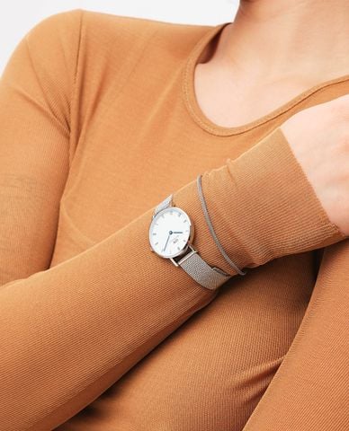  DANIEL WELLINGTON - Vòng đeo tay nữ Tide Mesh Sterling 1.8 