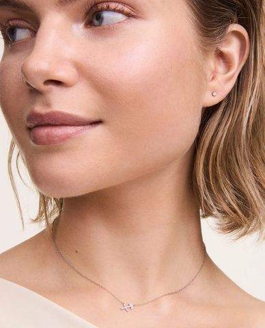  DANIEL WELLINGTON - Khuyên tai nữ hình tròn Crystal 