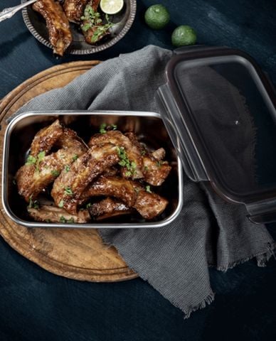  CUITISAN - Hộp đựng thực phẩm inox 304 cromosteel Flora 1800ml 