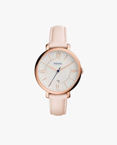  FOSSIL - Đồng hồ nữ Jacqueline Three-Hand Date Blush Leather 36mm 