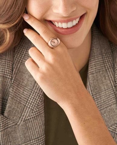  FOSSIL - Nhẫn nữ phối mặt đồng hồ cá tính 15mm 