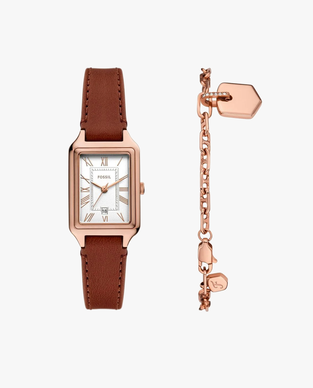 FOSSIL - Set đồng hồ và vòng đeo tay nữ Raquel 23mm