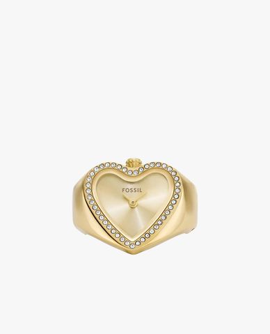  FOSSIL - Nhẫn nữ phối mặt đồng hồ hình trái tim 18mm 