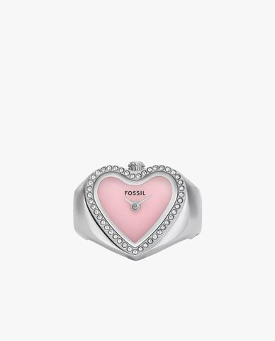  FOSSIL - Nhẫn nữ phối mặt đồng hồ hình trái tim 18mm 