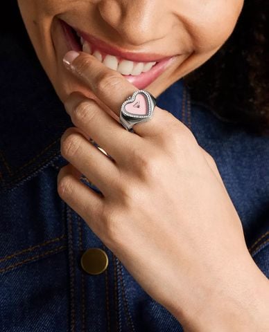  FOSSIL - Nhẫn nữ phối mặt đồng hồ hình trái tim 18mm 