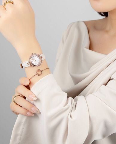  FURLA - Set đồng hồ và vòng đeo tay nữ Logo Links 28mm 