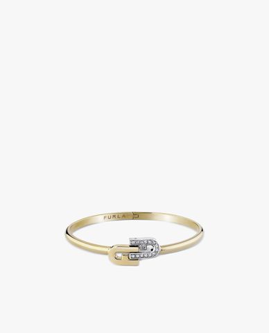  FURLA - Vòng đeo tay nữ phom cứng phối mặt đính đá 