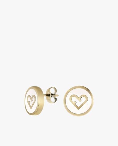  FURLA - Khuyên tai nữ hình tròn chốt khóa thời trang 