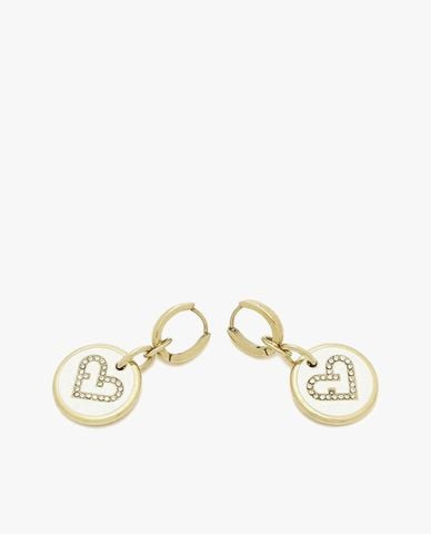  FURLA - Khuyên tai nữ khoen tròn đính đá sang trọng 