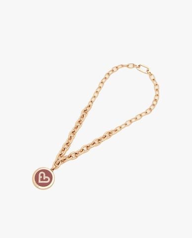  FURLA - Vòng cổ nữ mắt xích mặt hình tròn hiện đại 