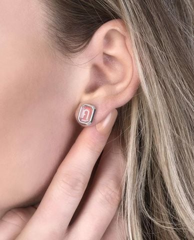  FURLA - Khuyên tai nữ chốt khóa đính đá thời trang 