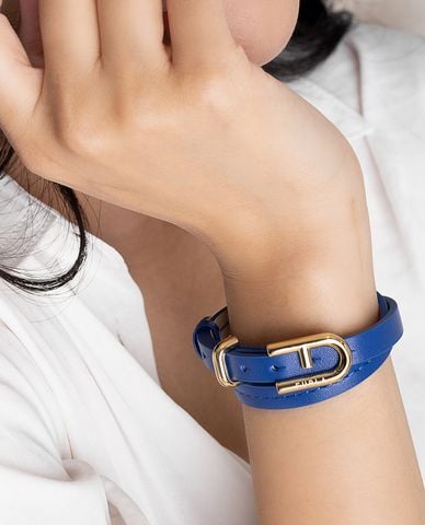  FURLA - Vòng đeo tay nữ da xoắn nhiều vòng cá tính 