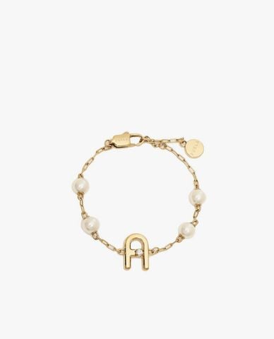 FURLA - Vòng đeo tay nữ mắt xích đính ngọc trai sang trọng 