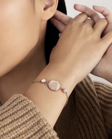  FURLA - Vòng đeo tay nữ chuỗi xích đính đá sang trọng 