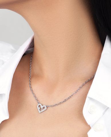  FURLA - Vòng cổ nữ chuỗi xích phối mặt trái tim 