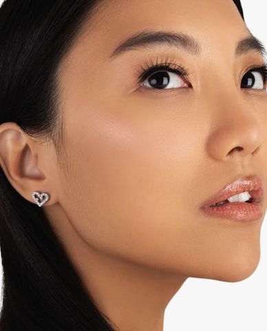  FURLA - Khuyên tai nữ hình trái tim chốt khóa thời trang 