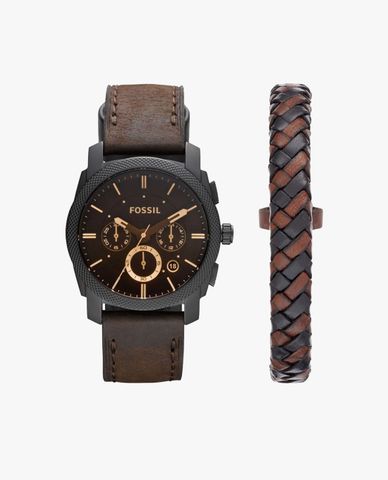 FOSSIL - Set đồng hồ và vòng đeo tay nam Machine 42mm 