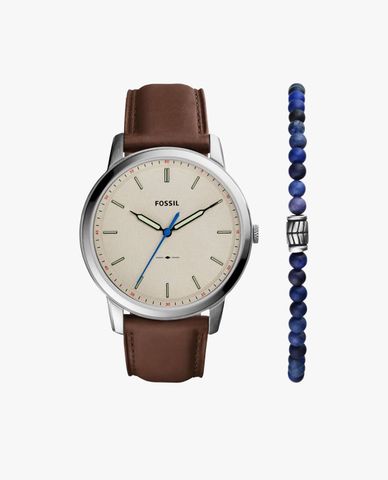  FOSSIL - Set đồng hồ và vòng đeo tay nam Minimalist 44mm 