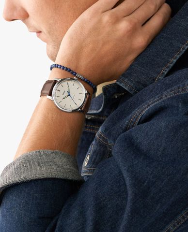  FOSSIL - Set đồng hồ và vòng đeo tay nam Minimalist 44mm 