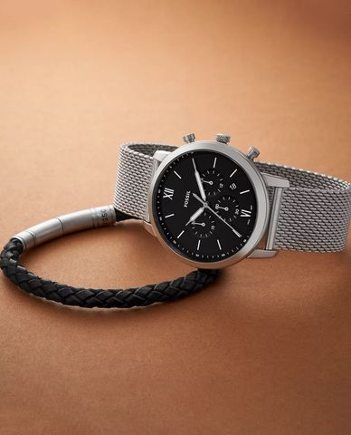  FOSSIL - Set đồng hồ và vòng đeo tay nam Neutra 44mm 