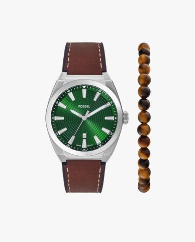  FOSSIL - Set đồng hồ và vòng đeo tay nam Everett 42mm 