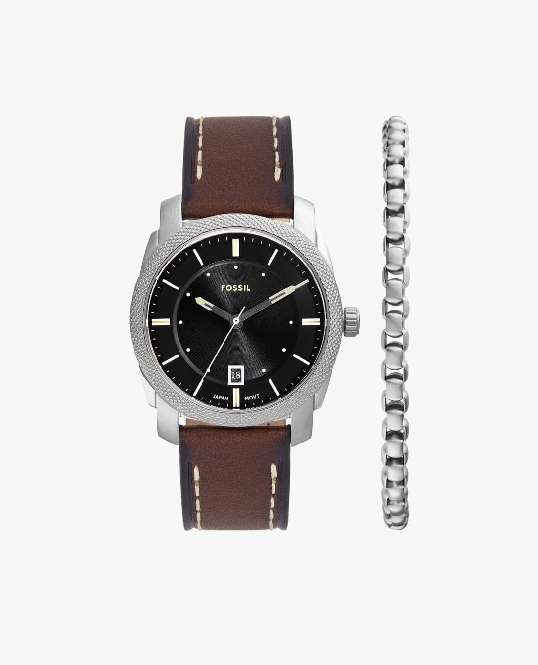 FOSSIL - Set đồng hồ và vòng đeo tay nam Machine 42mm