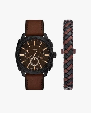  FOSSIL - Set đồng hồ và vòng đeo tay nam Machine 44mm 