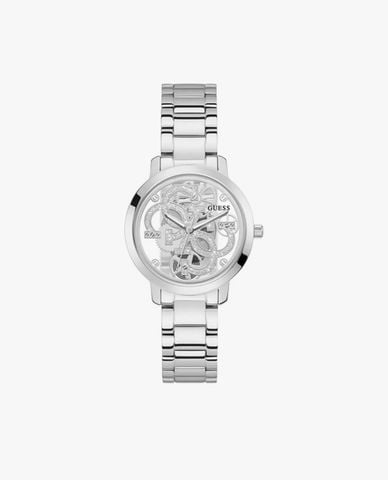  GUESS - Đồng hồ nữ Quattro Clear Skeleton 36mm 