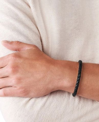  FOSSIL - Vòng đeo tay nam dây thắt phối khóa cài Jelwery 