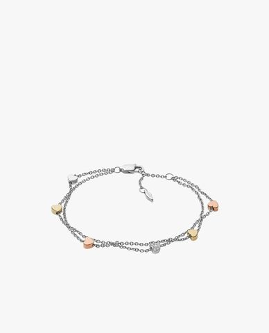  FOSSIL - Vòng đeo tay nữ Heart Tri-Tone 