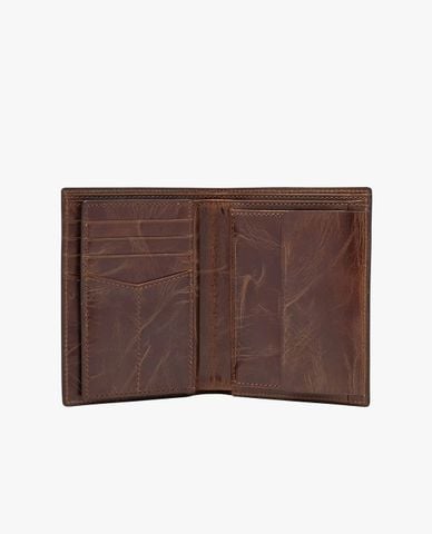  FOSSIL - Ví nam dáng ngắn gập đôi Derrick RFID International Combination 