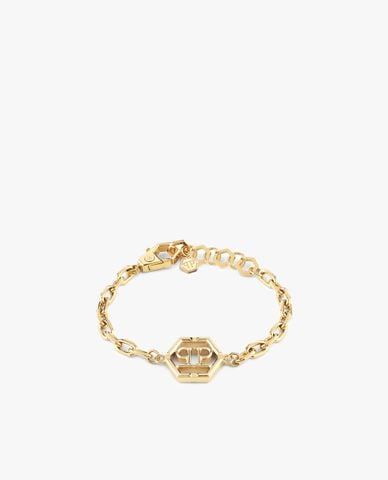  PHILIPP PLEIN - Vòng đeo tay nữ mắt xích phối mặt hình đa giác 