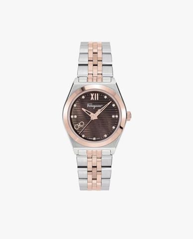  FERRAGAMO - Đồng hồ nữ Vega Two Tone Diamond 28mm 