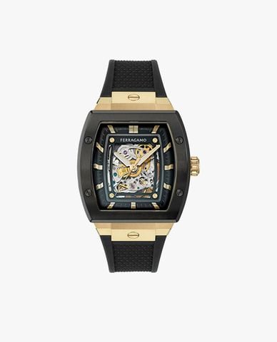  FERRAGAMO - Đồng hồ nam F80 Tonneau Skeleton 42mm 