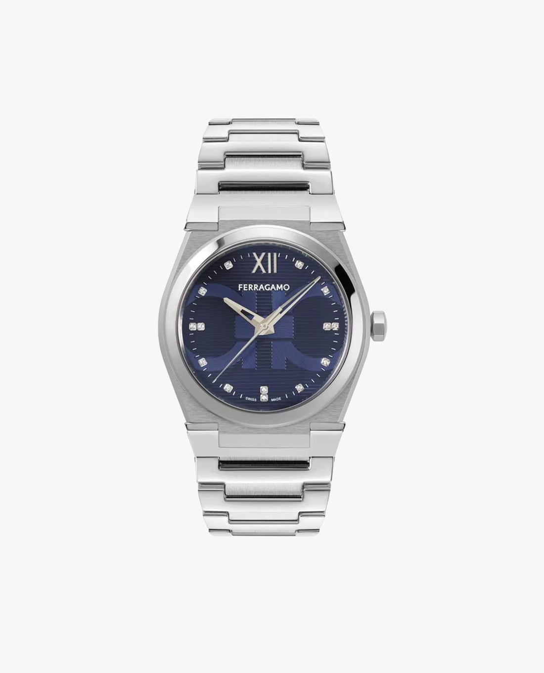 FERRAGAMO - Đồng hồ nam Vega Blue Tone Diamond 40mm