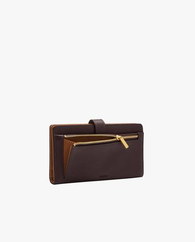  FOSSIL - Ví nữ dáng dài gập đôi Lennox 